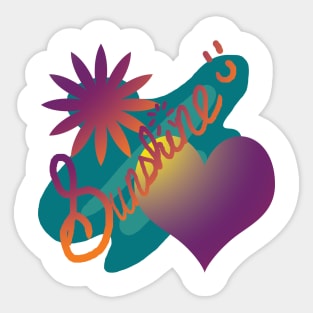 Happy Sunshine Beach Vibes with Gradient Sticker